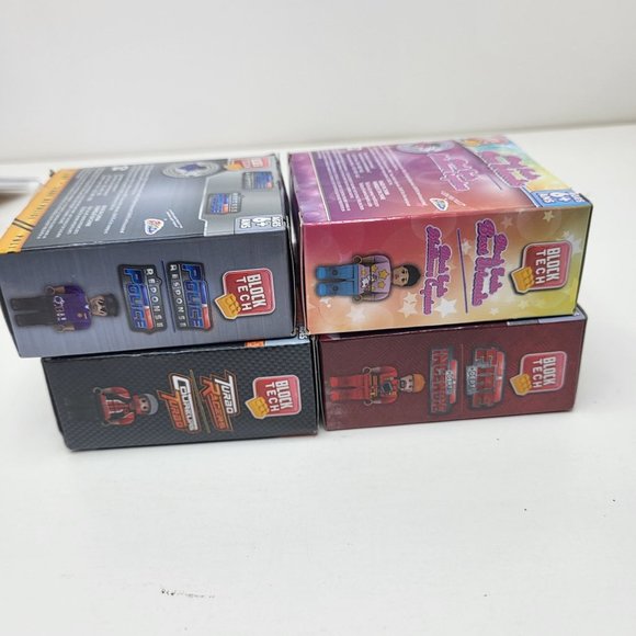 New Block Tech Figurines Lot of 4 - Fire, Police, Turbo Racers, Best Friends - Picture 11 of 16